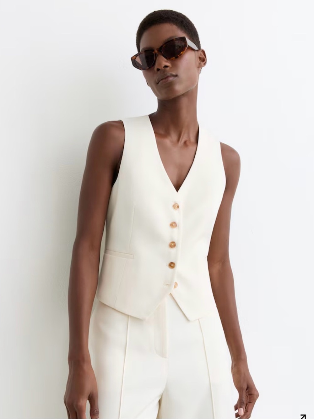 Reiss Button-Through Tailored Waistcoat